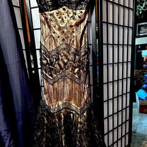 Strikingly Gorgeous Detailed Special Occassion Dress. Formal Length.